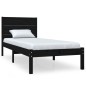 vidaXL Massivholzbett Schwarz 90x190 cm vidaXL Massivholzbett Schwarz 90x190 cm