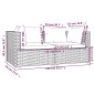 3-tlg. Garten-Lounge-Set mit Kissen Grau Poly Rattan 3-tlg. Garten-Lounge-Set mit Kissen Grau Poly Rattan
