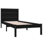 vidaXL Massivholzbett Schwarz 90x190 cm vidaXL Massivholzbett Schwarz 90x190 cm