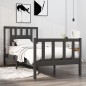 vidaXL Massivholzbett Grau 75x190 cm vidaXL Massivholzbett Grau 75x190 cm
