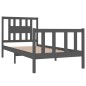 vidaXL Massivholzbett Grau 75x190 cm vidaXL Massivholzbett Grau 75x190 cm
