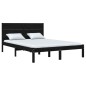 vidaXL Massivholzbett Schwarz 120x190 cm vidaXL Massivholzbett Schwarz 120x190 cm
