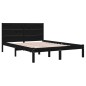 vidaXL Massivholzbett Schwarz 120x190 cm vidaXL Massivholzbett Schwarz 120x190 cm