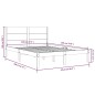 vidaXL Massivholzbett Schwarz 120x190 cm vidaXL Massivholzbett Schwarz 120x190 cm