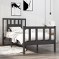vidaXL Massivholzbett Grau 90x190 cm vidaXL Massivholzbett Grau 90x190 cm