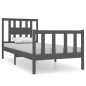 vidaXL Massivholzbett Grau 90x190 cm vidaXL Massivholzbett Grau 90x190 cm