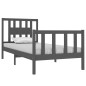 vidaXL Massivholzbett Grau 90x190 cm vidaXL Massivholzbett Grau 90x190 cm