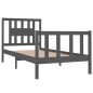 vidaXL Massivholzbett Grau 90x190 cm vidaXL Massivholzbett Grau 90x190 cm