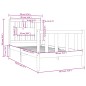 vidaXL Massivholzbett 90x190 cm vidaXL Massivholzbett 90x190 cm