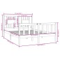 vidaXL Massivholzbett Grau 135x190 cm vidaXL Massivholzbett Grau 135x190 cm