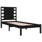 vidaXL Massivholzbett Schwarz Kiefer 90x200 cm vidaXL Massivholzbett Schwarz Kiefer 90x200 cm