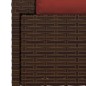 2-Sitzer-Sofa mit Kissen Braun Poly Rattan 2-Sitzer-Sofa mit Kissen Braun Poly Rattan