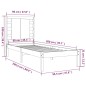 vidaXL Massivholzbett Schwarz Kiefer 90x200 cm vidaXL Massivholzbett Schwarz Kiefer 90x200 cm