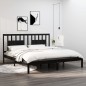 vidaXL Massivholzbett Schwarz Kiefer 200x200 cm vidaXL Massivholzbett Schwarz Kiefer 200x200 cm