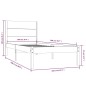 vidaXL Massivholzbett Grau Kiefer 100x200 cm vidaXL Massivholzbett Grau Kiefer 100x200 cm