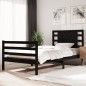 vidaXL Massivholzbett Schwarz Kiefer 100x200 cm vidaXL Massivholzbett Schwarz Kiefer 100x200 cm