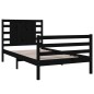 vidaXL Massivholzbett Schwarz Kiefer 100x200 cm vidaXL Massivholzbett Schwarz Kiefer 100x200 cm