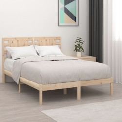 vidaXL Massivholzbett Kiefer 200x200 cm