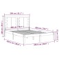 vidaXL Massivholzbett Kiefer 200x200 cm vidaXL Massivholzbett Kiefer 200x200 cm