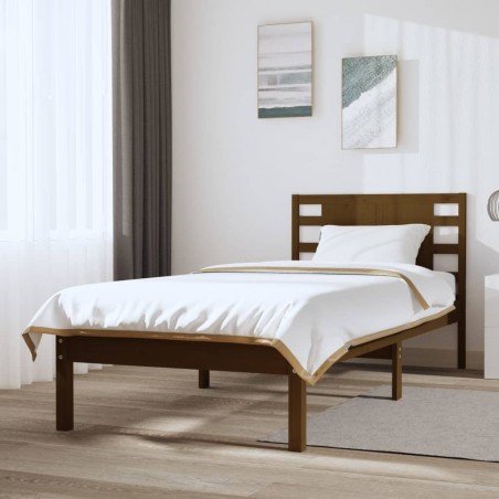vidaXL Massivholzbett Honigbraun Kiefer 90x200 cm