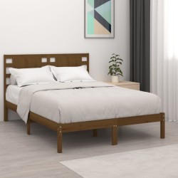 vidaXL Massivholzbett Honigbraun 120x190 cm