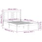 vidaXL Massivholzbett Honigbraun 120x190 cm vidaXL Massivholzbett Honigbraun 120x190 cm