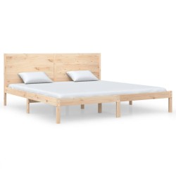vidaXL Massivholzbett Kiefer 200x200 cm