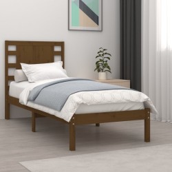 vidaXL Massivholzbett Honigbraun 75x190 cm