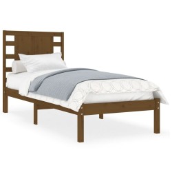vidaXL Massivholzbett Honigbraun 75x190 cm
