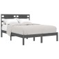 vidaXL Massivholzbett Grau Kiefer 140x190 cm vidaXL Massivholzbett Grau Kiefer 140x190 cm
