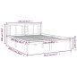 vidaXL Massivholzbett Grau 150x200 cm vidaXL Massivholzbett Grau 150x200 cm