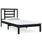 vidaXL Massivholzbett Schwarz Kiefer 90x200 cm vidaXL Massivholzbett Schwarz Kiefer 90x200 cm
