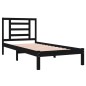 vidaXL Massivholzbett Schwarz Kiefer 90x200 cm vidaXL Massivholzbett Schwarz Kiefer 90x200 cm