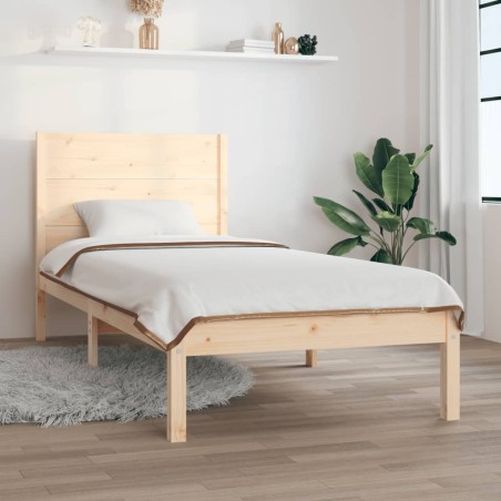 vidaXL Massivholzbett Kiefer 90x200 cm