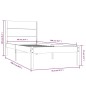 vidaXL Massivholzbett Kiefer 90x200 cm vidaXL Massivholzbett Kiefer 90x200 cm