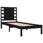 vidaXL Massivholzbett Schwarz 90x190 cm vidaXL Massivholzbett Schwarz 90x190 cm