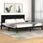 vidaXL Massivholzbett Schwarz Kiefer 200x200 cm vidaXL Massivholzbett Schwarz Kiefer 200x200 cm