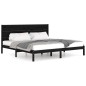 vidaXL Massivholzbett Schwarz Kiefer 200x200 cm vidaXL Massivholzbett Schwarz Kiefer 200x200 cm