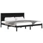 vidaXL Massivholzbett Schwarz Kiefer 200x200 cm vidaXL Massivholzbett Schwarz Kiefer 200x200 cm