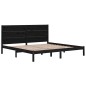 vidaXL Massivholzbett Schwarz Kiefer 200x200 cm vidaXL Massivholzbett Schwarz Kiefer 200x200 cm