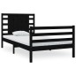 vidaXL Massivholzbett Schwarz Kiefer 90x200 cm vidaXL Massivholzbett Schwarz Kiefer 90x200 cm