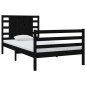 vidaXL Massivholzbett Schwarz Kiefer 90x200 cm vidaXL Massivholzbett Schwarz Kiefer 90x200 cm