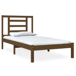 vidaXL Massivholzbett Honigbraun 75x190 cm