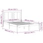 vidaXL Massivholzbett Honigbraun 135x190 cm vidaXL Massivholzbett Honigbraun 135x190 cm