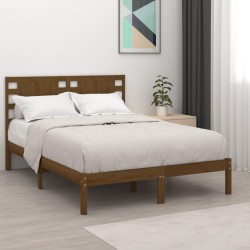 vidaXL Massivholzbett Honigbraun Kiefer 140x190 cm