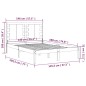 vidaXL Massivholzbett Honigbraun Kiefer 140x190 cm vidaXL Massivholzbett Honigbraun Kiefer 140x190 cm
