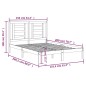 vidaXL Massivholzbett Kiefer 150x200 cm vidaXL Massivholzbett Kiefer 150x200 cm