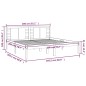 vidaXL Massivholzbett Grau Kiefer 200x200 cm vidaXL Massivholzbett Grau Kiefer 200x200 cm