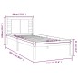 vidaXL Massivholzbett Grau Kiefer 90x200 cm vidaXL Massivholzbett Grau Kiefer 90x200 cm
