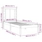 vidaXL Massivholzbett Kiefer 100x200 cm vidaXL Massivholzbett Kiefer 100x200 cm